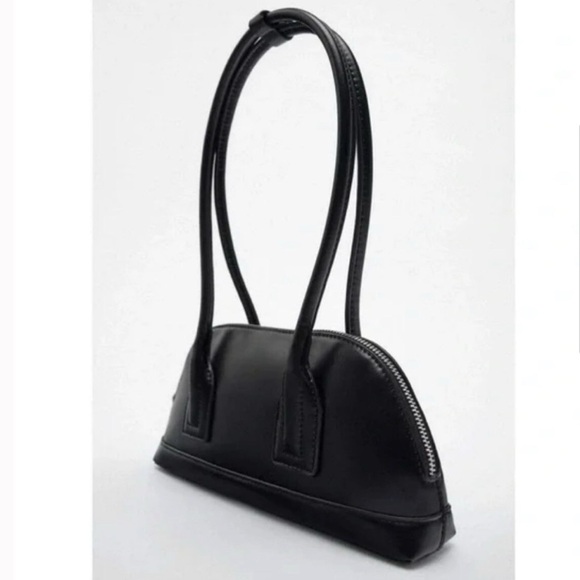 Zara NWT black minimalist shoulder bag - Picture 2 of 6